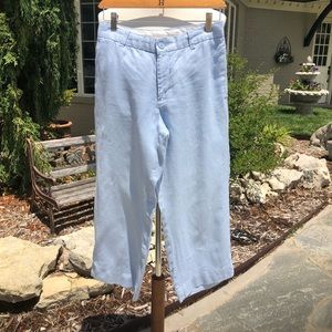 Gap chambray blue size 2 linen summer crop pants